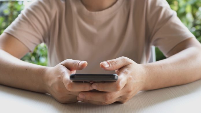 Girl hand with smartphone