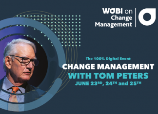 WOBI announces the first 100% online seminar with Tom Peters taking place on June 23-25