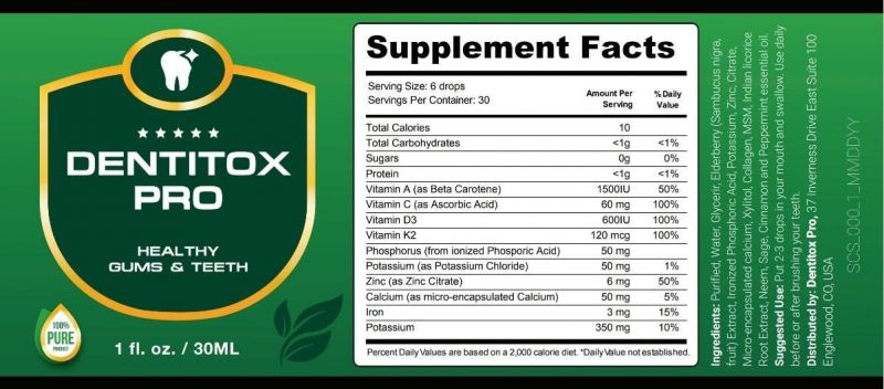 Dentitox Pro Supplement