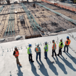 Group of employees at a construction site.
