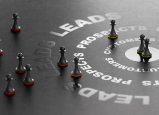 3D illsutration of buying funnel over black background. Inbound marketing Concept. Conversion of leads into sales