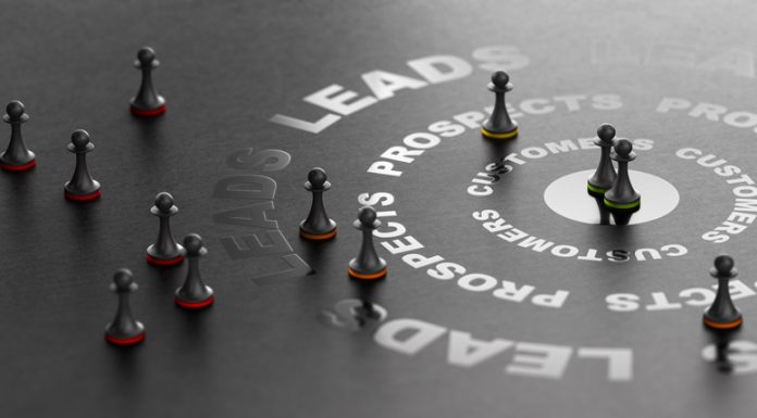 3D illsutration of buying funnel over black background. Inbound marketing Concept. Conversion of leads into sales