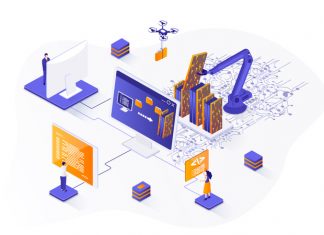 Web scraping isometric web banner. Data extraction software isometry concept. Process of automatic collecting and parsing raw data from web 3d scene design. Vector illustration with people characters.