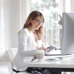 Businesswoman at her workplace