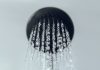shower head with water drop flowing.
