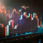 Stock market trading graph