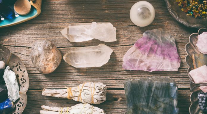 Natural rocks and white sage