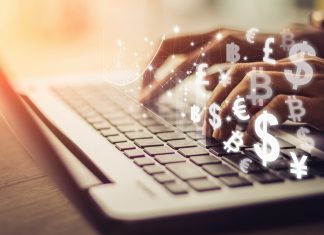 Types of Cryptocurrency digital banking concept