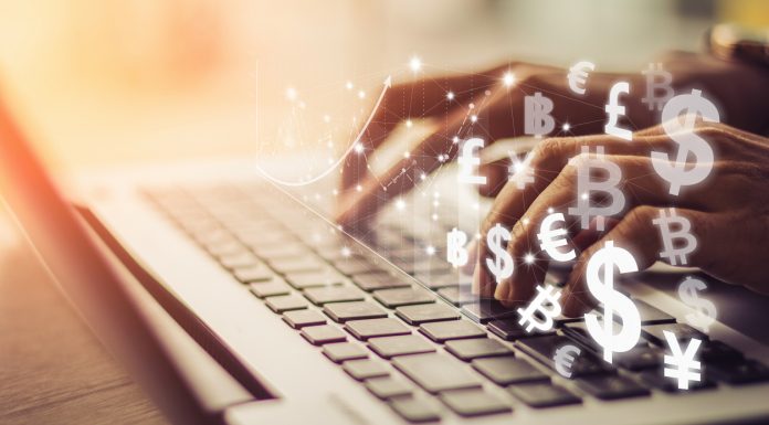 Types of Cryptocurrency digital banking concept