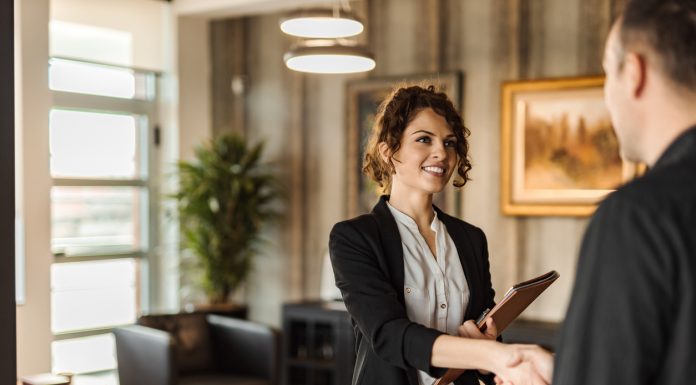 Working on project together, making deal.