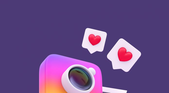 3d simple rainbow snapshot camera with white lens. pictures and likes on pastel background.