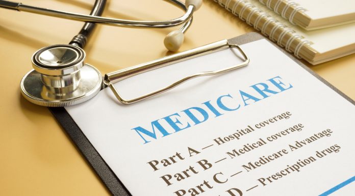 Stethoscope with medicare form with parts list.