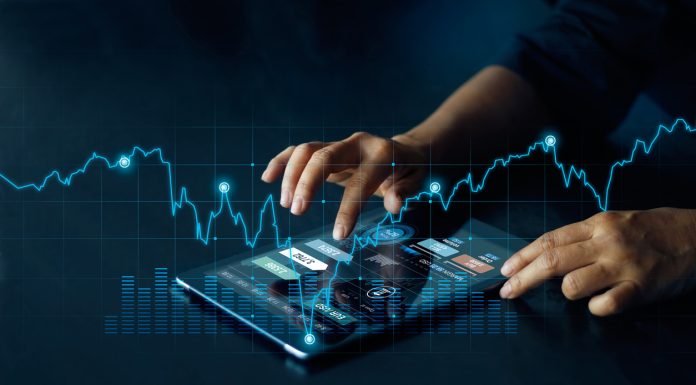 Businessman using tablet online banking, exchange currency and payment, Digital marketing, Finance and banking networking, Investment of growth on currency rate, Online shopping