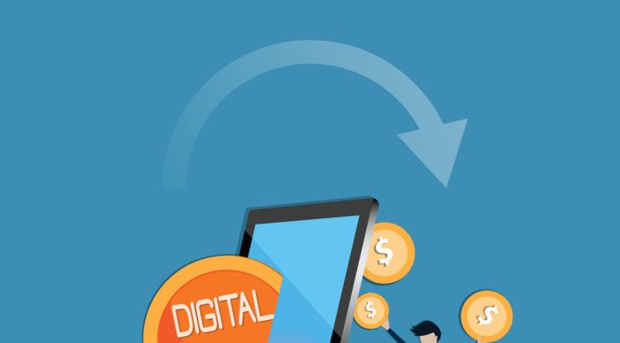 Flat design of business finance,Cryptocurrency investment and exchange - vector