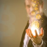 Conceal The Bitcoin Three Points making money with bitcoin - Bitcoins coming from business man's hand