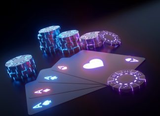 10 Best Online Casinos for Brazilian Players Modern Black And Blue, Purple Neon Casino Chips And Four Aces - 3D Illustration