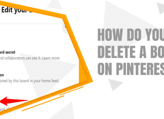 delete board in Pinterest