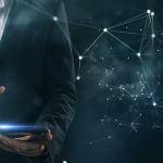 Nab Capital Review 2022 – make your trading journey easy with nab-capital.com Digital marketing data analytic technology, businessman's hand using mobile phone computer to manage business marketing sale commercial media data cyber space digital world metaverse background