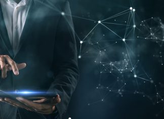 Nab Capital Review 2022 – make your trading journey easy with nab-capital.com Digital marketing data analytic technology, businessman's hand using mobile phone computer to manage business marketing sale commercial media data cyber space digital world metaverse background