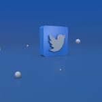 Twitter 3D Logo 3D render image Illustration