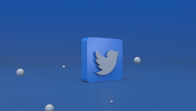 Twitter 3D Logo 3D render image Illustration