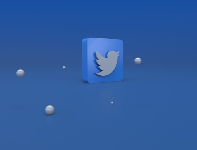 Twitter 3D Logo 3D render image Illustration