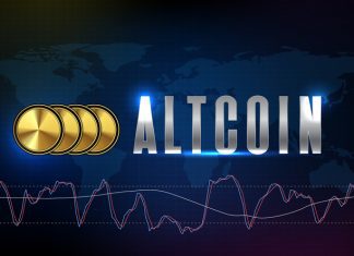 Is the Altcoin Season Better than Bitcoin? abstract futuristic technology background of altcoin digital cryptocurrency and stochastic market graph volume indicator