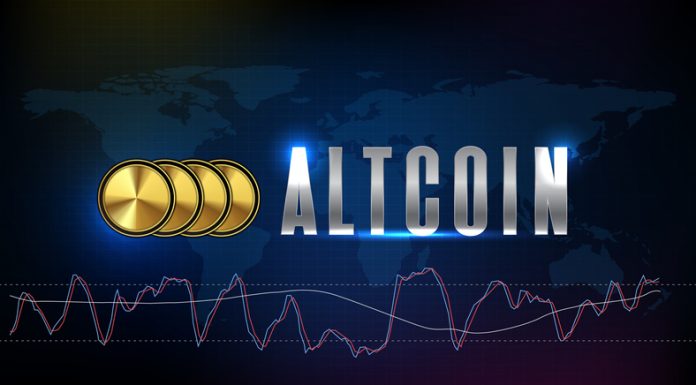 Is the Altcoin Season Better than Bitcoin? abstract futuristic technology background of altcoin digital cryptocurrency and stochastic market graph volume indicator