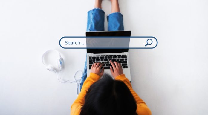 Secrets to Increase Search Engine Leads Top view of women use computer laptop to find what they are interested in. Searching information data on internet networking concept