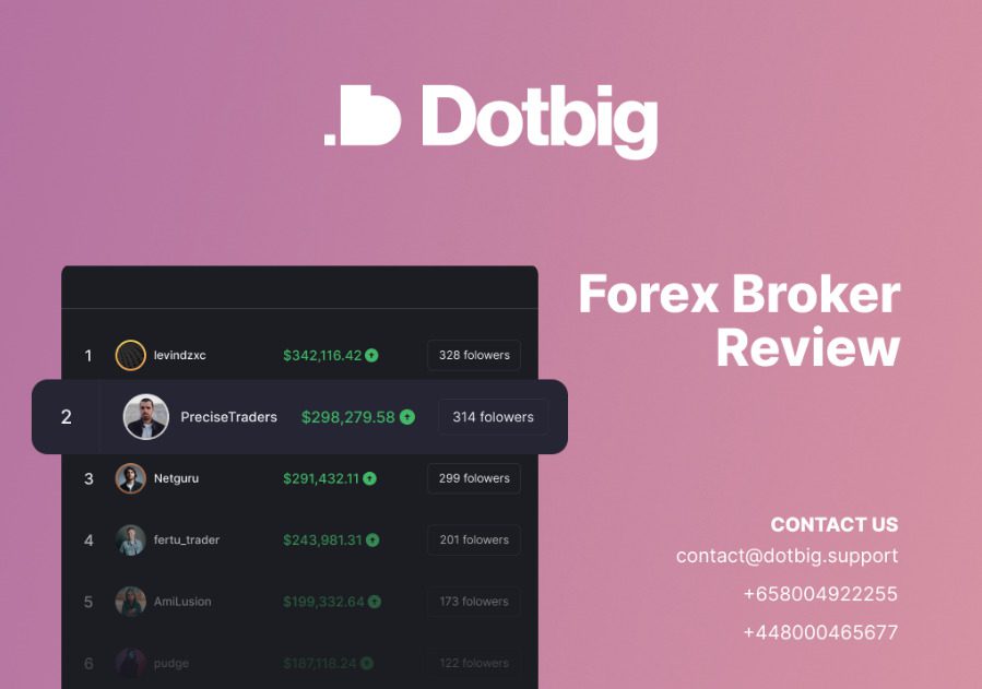Forex брокер DotBig: обзор гостиной дебаркадеры вдобавок предложений компании