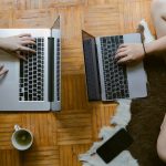 Remote teams using Laptop