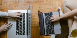 Remote teams using Laptop