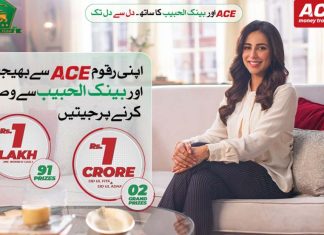 Mind-Blowing Offer from ACE Money Transfer & Bank Al Habib – 2 Cash Rewards of PKR 1 Crore Each and 91 Cash Prizes of PKR 1 Lac Mind-Blowing Offer from ACE Money Transfer & Bank Al Habib - 2 Cash Rewards of PKR 1 Crore Each and 91 Cash Prizes of PKR 1 Lac