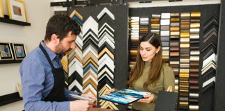 Customer is looking to buy a new frame for her painting