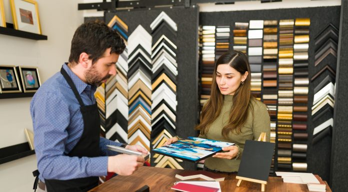 Customer is looking to buy a new frame for her painting