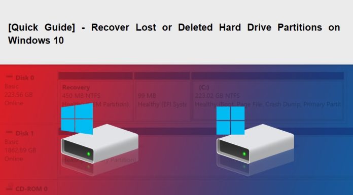 Recover Lost or Deleted Hard Drive Partitions on Windows