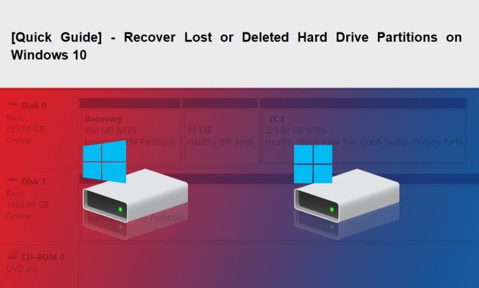 Recover Lost or Deleted Hard Drive Partitions on Windows