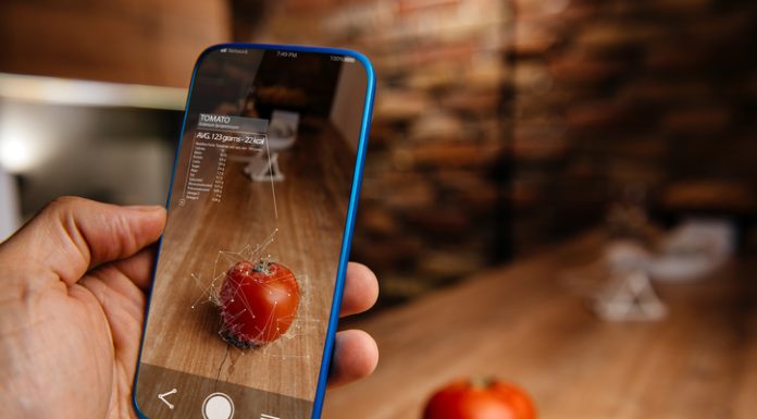 Augmented reality application using artificial intelligence for recognizing food