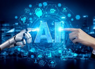 Future artificial intelligence robot and cyborg.