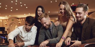 Sweepstakes Casino Strategies: Tips for Success Happy friends play roulette in a casino.