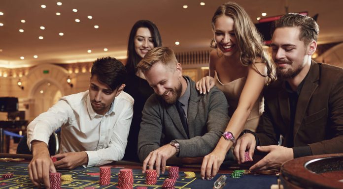 Sweepstakes Casino Strategies: Tips for Success Happy friends play roulette in a casino.