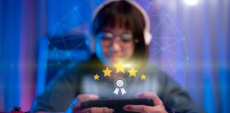 Customer Retention Strategies that Work in iGaming Asian girl playing game in night room Holographic technology and always visual graphics