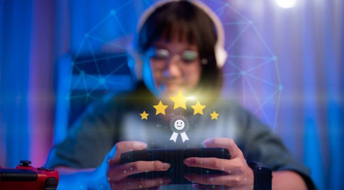 Customer Retention Strategies that Work in iGaming Asian girl playing game in night room Holographic technology and always visual graphics