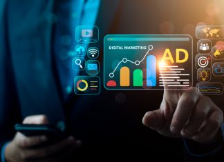 How to Make Your Brand Stand Out in 2024 Digital marketing commerce online sale concept, Promotion of products or services through digital channels search engine, social media, email, website, Digital Marketing Strategies and Goals. SEO PPC