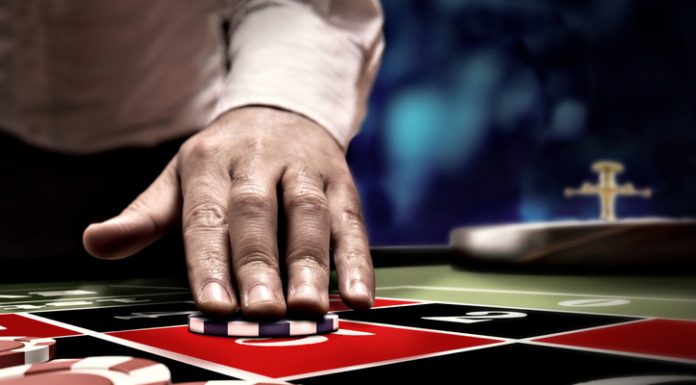 gambler bet on roulette number