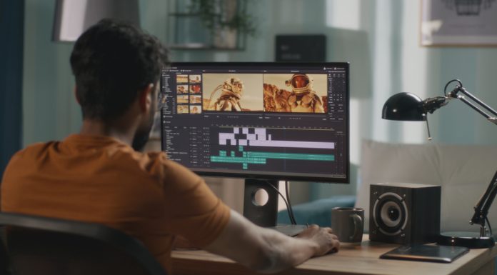 9 Best AI Tools for Video Editing & Production Unrecognizable guy editing astronaut video