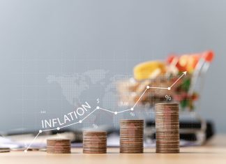 Dollar, Euro, and Inflation Woes inflation and tax concept Rising graph of inflation rats African Americans' Inflation Problem E-commerce business growth Rising food costs and grocery prices
