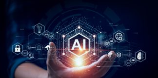 AppleAiBot Launches Signals for Better Decision-Making Businessman touching the brain working of Artificial Intelligence (AI) Automation, Predictive analytics, Customer service AI-powered chatbot, analyze customer data, business and technology