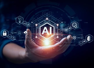 AppleAiBot Launches Signals for Better Decision-Making Businessman touching the brain working of Artificial Intelligence (AI) Automation, Predictive analytics, Customer service AI-powered chatbot, analyze customer data, business and technology
