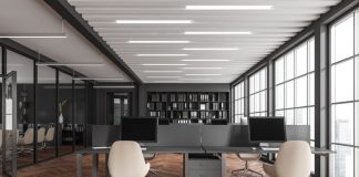 Exploring the Latest Trends in Office Furniture in the Philippines Modern business room interior with coworking and meeting space, panoramic window